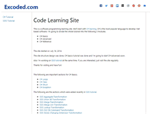 Tablet Screenshot of excoded.com
